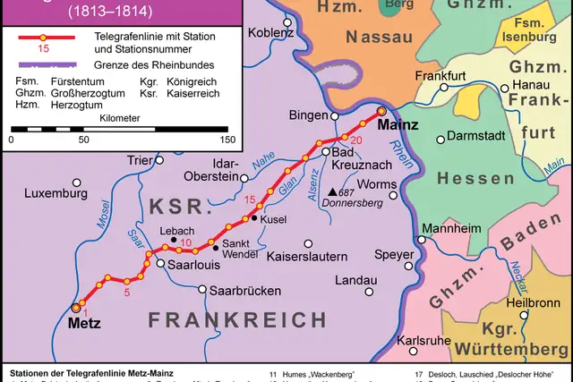Französische Telegrafenstation "Heidenhof" – Aussichtsturm, 7 km von Ingelheim am Rhein